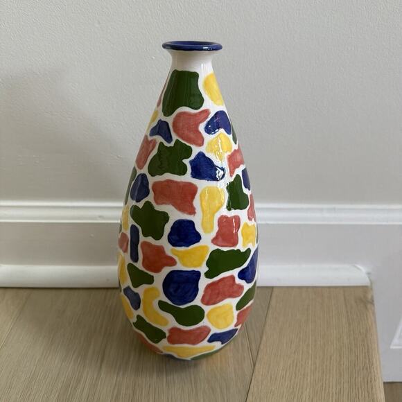 Bitossi Other - Vintage Bitossi Signed Multicolor Vase Italian Pottery 10” *Has Small Chip*